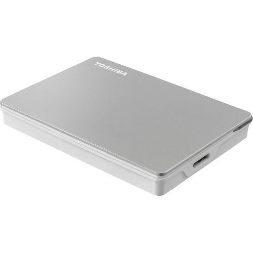  Toshiba Canvio Flex 4TB Portable External Hard Drive USB-C USB 3.0, Silver for PC, Mac, & Tablet - HDTX140XSCCA