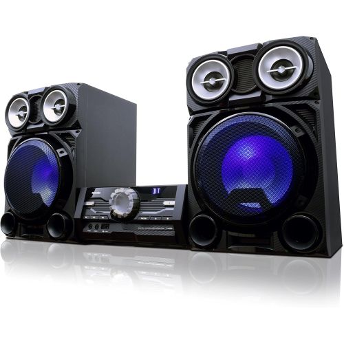  Toshiba TY-ASW8000 800 Watt Bluetooth Stereo Sound System: Wireless Mini Component Home Speaker System with LED Lights