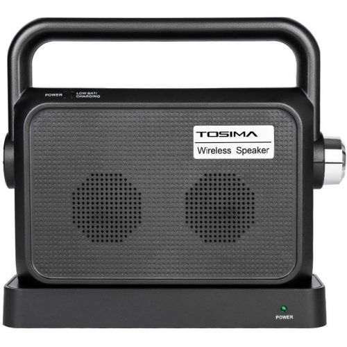  Tosima Wireless TV Speakers - Portable TV Audio Speaker Hearing Assistance, Full Range Stereo Speakers, TV Voice Amplifiers for hard of hearing