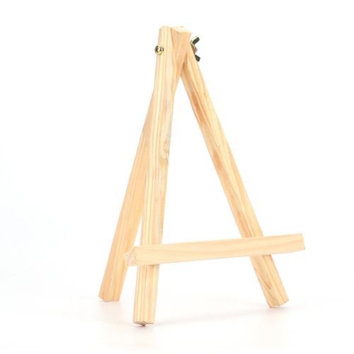  Tosnail 9 Tall Natural Pine Wood Tripod Easel Photo Painting Display Portable Tripod Holder Stand, 6 Pack