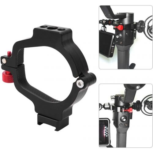  Tosuny Handheld Gimbal Stabilizer Extension Mount Bracket, Universal Stabilizer Extended Bracket Light Monitor Extended Clasp Ring with 1/4 Inch Hole, Holder Converter for DJI for