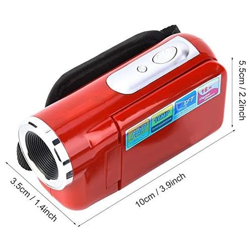  [아마존베스트]Tosuny Video Camera, 16X HD 1080 x 720 2 Inch TFT LCD Screen Digital Video Camera Camcorder Supports Photography and Video for Cycling, Climbing and Running. Best Gift for Birthday (Red)