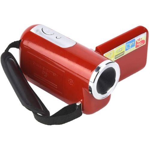  [아마존베스트]Tosuny Video Camera, 16X HD 1080 x 720 2 Inch TFT LCD Screen Digital Video Camera Camcorder Supports Photography and Video for Cycling, Climbing and Running. Best Gift for Birthday (Red)