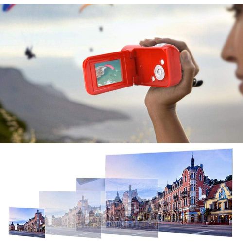  [아마존베스트]Tosuny Video Camera, 16X HD 1080 x 720 2 Inch TFT LCD Screen Digital Video Camera Camcorder Supports Photography and Video for Cycling, Climbing and Running. Best Gift for Birthday (Red)