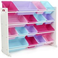 [아마존 핫딜] Tot Tutors Forever Collection Wood Toy Storage Organizer, X-Large, White/Blue/Pink/Purple