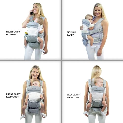  TotCraft Baby Carrier New Born to Toddler ?Infant & Child Carrier with Lumbar Support for Men & Women ?Baby Backpack Carrier for Hiking - All Carry Positions Baby Holder & Sling Carrier - M