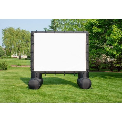  Total HomeFX Pro Weather-Resistant Inflatable Theatre Kit with Outdoor Projector, Projection Screen, and Projector Stand