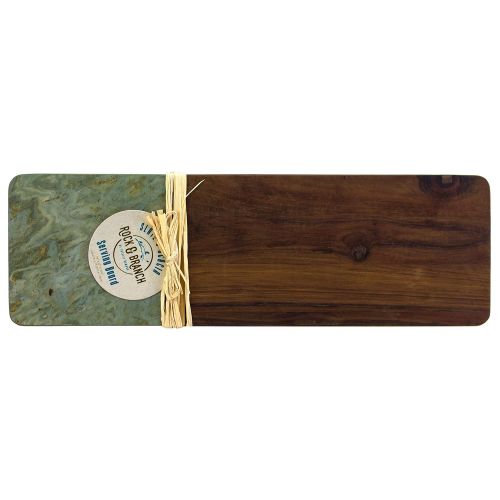  Totally Bamboo Rock & Branch Series Slate and Acacia Serving Board