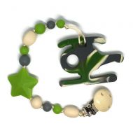 /TotallyToys Helicopter Teething Toy & Pacifier Clip - Green
