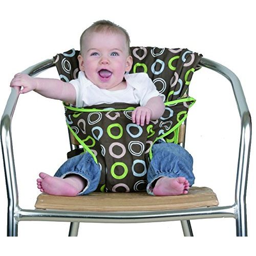  [아마존베스트]Totseat Chair Harness, The Washable and Squashable, Portable Travel High Chair in Chocolate Chip