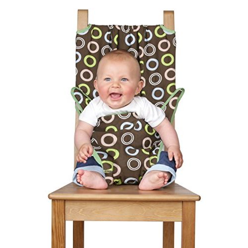  [아마존베스트]Totseat Chair Harness, The Washable and Squashable, Portable Travel High Chair in Chocolate Chip