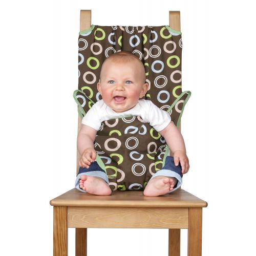  [아마존베스트]Totseat Chair Harness, The Washable and Squashable, Portable Travel High Chair in Chocolate Chip