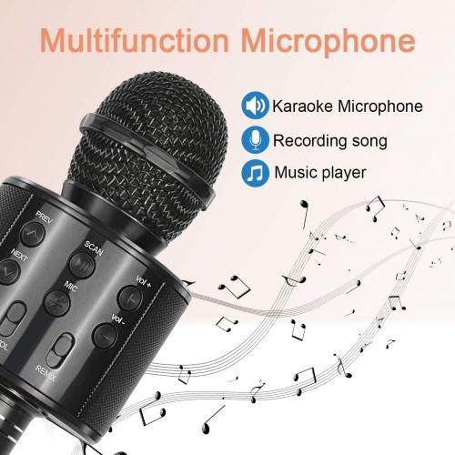  Popular Toys for 4-12 Year Old Girls, Touber Wireless Bluetooth Microphone for Kids Music Toy for 5-11 Year Old Kids Girl Party Gift Age 4-12 Girl