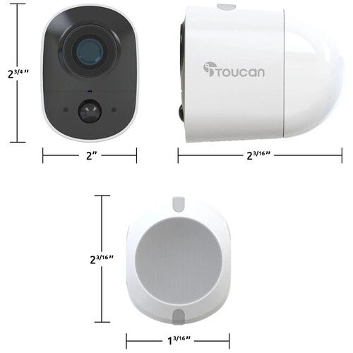 Toucan TWC200WU 1080p Outdoor Battery-Powered Wireless Security Camera with Night Vision