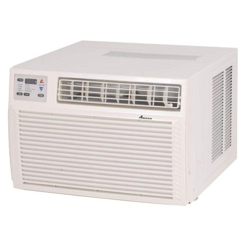  Toucan City 7 Gal Trash can and Amana 11,600 BTU R-410A Window Air Conditioner with 3.5 kW Electric Heat and Remote AE123G35AX