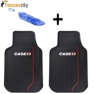 International Harvester Case IH Heavy Duty 2-Piece 27 in. x 18 in. Vinyl Car Mats HAS-100KIT and Toucan City Flexible Static Duster