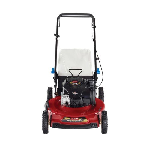  Toucan City Toro Recycler 22 SmartStow Briggs and Stratton High Wheel Gas Walk Behind Push Mower 21329 and Gas Can