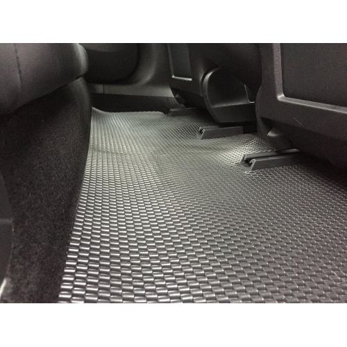  Touchscreen EVHooks.com Tesla Model 3 All Weather Floor Mats - 3 Piece Set - Heavy Duty - Black Rubber 2017-2018