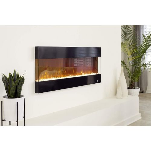  Touchstone 80040 - Fury Mantel Style Electric Fireplace - 50 Inch Wide - 9 Colors - Heat & Thermostat - 3 Sided Design