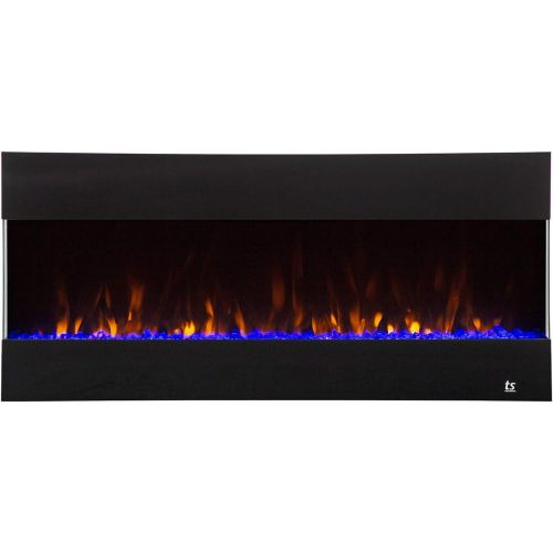  Touchstone 80040 - Fury Mantel Style Electric Fireplace - 50 Inch Wide - 9 Colors - Heat & Thermostat - 3 Sided Design