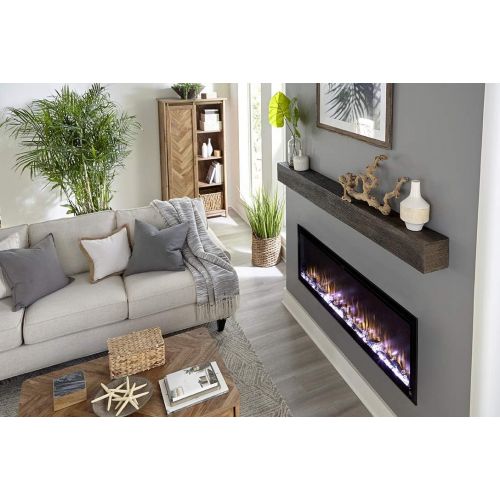  Touchstone Encase Foam-Core Ultra-Light Shelf Mantels for Electric Fireplaces (Ebony, 72 Inch)