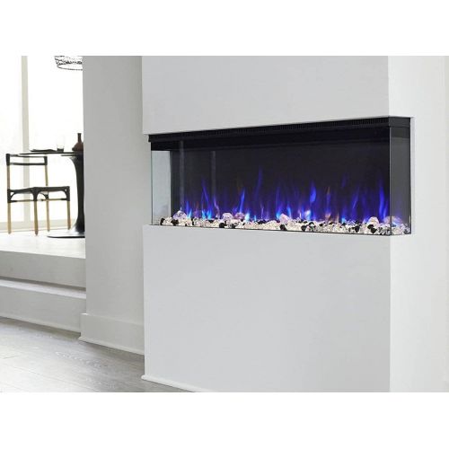  Touchstone Sideline Elite Infinity 3-Sided Smart 50” WiFi-Enabled Electric Fireplace - 80045 - Built-in - 60 Color Combinations - 1500/750 Watt Heater (68-88°F Thermostat) - Black