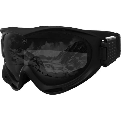  [아마존베스트]Tough Outdoors Ski & Snowboard Goggles - Snow Goggles for Skiing, Snowboarding, Motorcycling & Winter Sports - Anti-Fog & Helmet Compatible - UV400 Protection - Fits Men, Women & Y