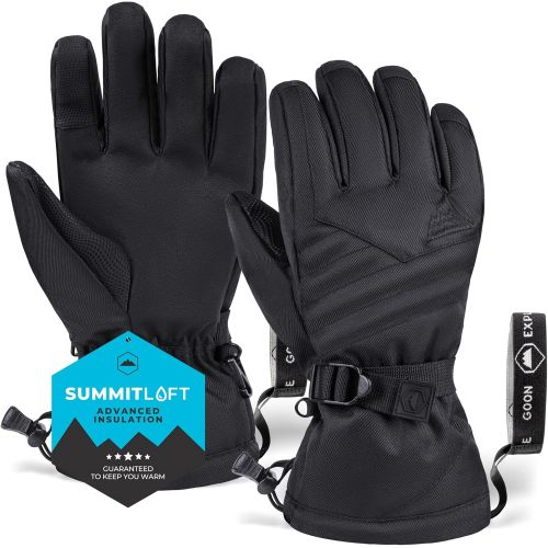  Tough Outdoors Touch Screen Ski & Snow Gloves - Cold Weather Waterproof Winter Snowboard Gloves for Men & Women - for Skiing & Snowboarding