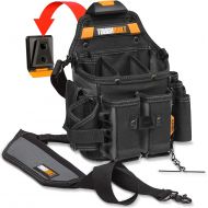 [아마존베스트]ToughBuilt - Journeyman Electrician ClipTechPouch + Hub with Shoulder Strap (21 Pockets/Loops) - (TB-CT-114)