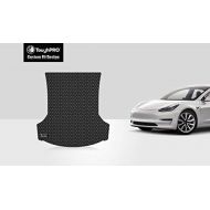 ToughPRO Cargo/Trunk Mat Compatible with Tesla Model 3 - All Weather - Heavy Duty - (Made in USA) - Black Rubber - 2017, 2018, 2019