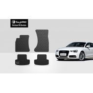 ToughPRO Floor Mats Set (Front Row + 2nd Row) Compatible with Audi A5 - All Weather - Heavy Duty - (Made in USA) - Black Rubber - 2009, 2010, 2011, 2012, 2013, 2014, 2015, 2016, 20