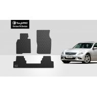 ToughPRO Infiniti G37 Floor Mats Set - Sedan Only - All Weather - Heavy Duty - Black Rubber - 2008-2013