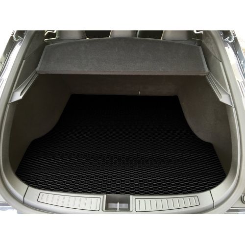  ToughPRO Cargo/Trunk Mat Compatible with Tesla Model S - All Weather - Heavy Duty - (Made in USA) - Black Rubber - 2012, 2013, 2014, 2015, 2016, 2017, 2018, 2019, 2020