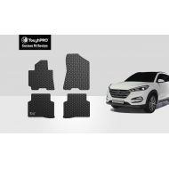 ToughPRO Floor Mats Set - All Weather - Heavy Duty - Black Rubber - Compatible with Hyundai Tucson 2016-2017-2018-2019