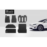 ToughPRO Tesla Model X Floor Mats Set and Trunk Mats Set - All Weather - Heavy Duty - Black Rubber - 7 Seater Only (Built 10/17/16 and Older)