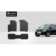 ToughPRO Dodge Journey Floor Mats Set - All Weather- Heavy Duty - Black Rubber - 2009-2018