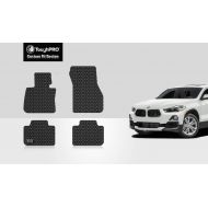ToughPRO Floor Mats Set Compatible with BMW X2 - All Weather - Heavy Duty - Black Rubber - 2018-2019