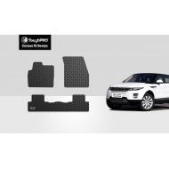 ToughPRO Floor Mats Set for Land Rover Range Rover Evoque - All Weather - Heavy Duty - Black Rubber - 2012-2019