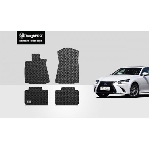  ToughPRO Lexus GS350 Floor Mats Set - Rear Wheel Drive - All Weather - Heavy Duty - Black Rubber - 2013-2019