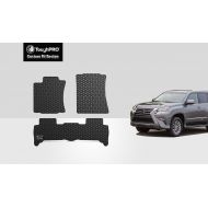 ToughPRO Lexus GX460 Floor Mats Set - All Weather - Heavy Duty - Black Rubber - 2010-2019