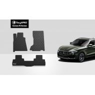ToughPRO Maserati Levante Floor Mats - All Weather- Heavy Duty - Black Rubber - 2017-2018-2019 (Dont Fit Model with Optional Four-Zone Climate Control)