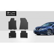 ToughPRO Nissan Altima Floor Mats Set - All Weather - Heavy Duty - Black Rubber - (2013-2018)