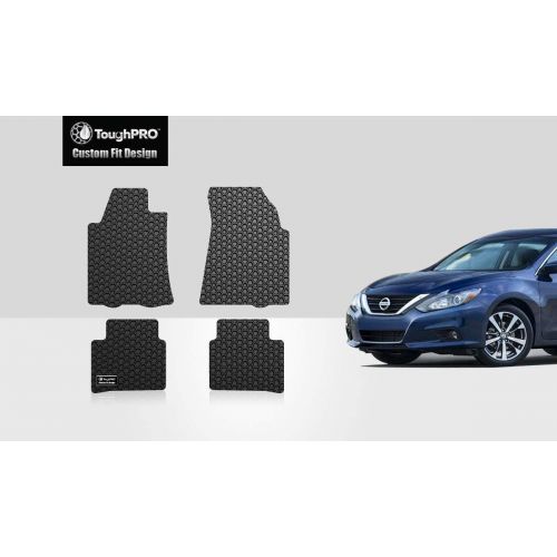  ToughPRO Nissan Altima Floor Mats Set - All Weather - Heavy Duty - Black Rubber - (2013-2018)
