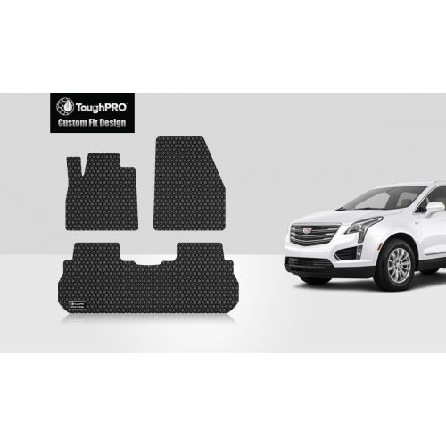  ToughPRO Cadillac XT5 Floor Mats - All Weather- Heavy Duty - Black Rubber - 2017-2018-2019