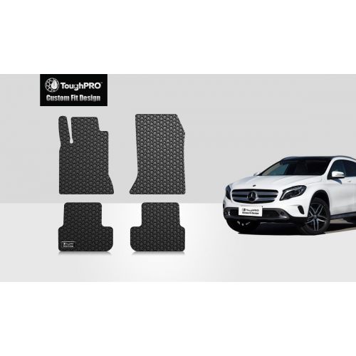  ToughPRO Mercedes-Benz GLA180 GLA200 GLA250 GLA45 AMG Floor Mats Set - All Weather - Heavy Duty - Black Rubber - (2014-2019)