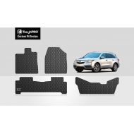 ToughPRO Acura MDX Floor Mats + 3rd Row Mat Set - All Weather - Heavy Duty -Black Rubber - (2014-2015-2016-2017-2018-2019)