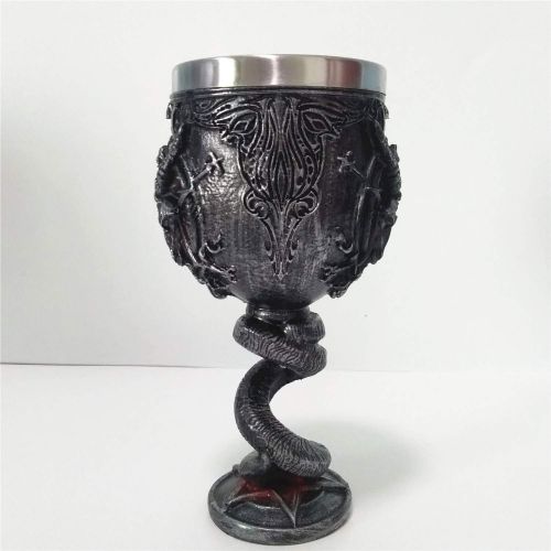  [아마존베스트]Touker Baphomet Goblet, Stainless Steel Medieval Goblet Chalice for Beer Coffee, Satanism Occult Sabbatic Goat Pentagram Wine Chalice, Creative Goblet for Beer Wine Coffee Juice Dr