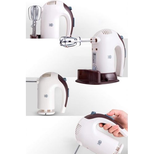  Touner Home Kitchen Stand Mixer Schneebesen Elektrische Mini Backen Automatische Eggbeater Kuchen Mixer, Kunststoffrahmen (Farbe : Weiss, groesse : 19 * 14.5cm)