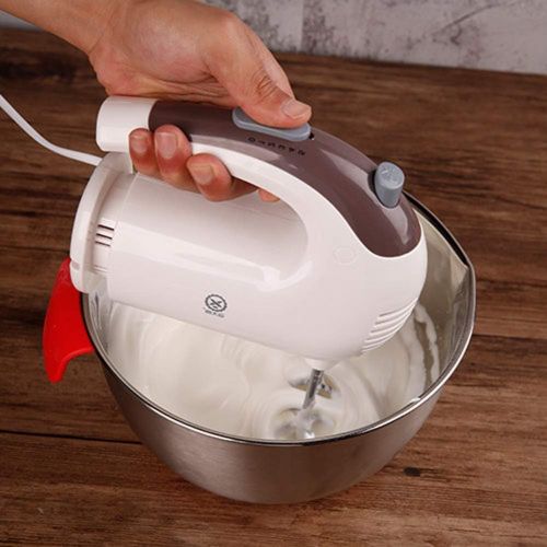  Touner Home Kitchen Stand Mixer Schneebesen Elektrische Mini Backen Automatische Eggbeater Kuchen Mixer, Kunststoffrahmen (Farbe : Weiss, groesse : 19 * 14.5cm)