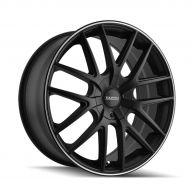 Touren TR60 18 Black Wheel / Rim 5x4.25 & 5x4.5 with a 40mm Offset and a 72.62 Hub Bore. Partnumber 3260-8814MB